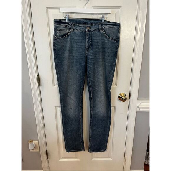 Cheap Monday Straight Leg Jeans Sonic Bail Blue sz 36/34 EUC - Picture 1 of 9